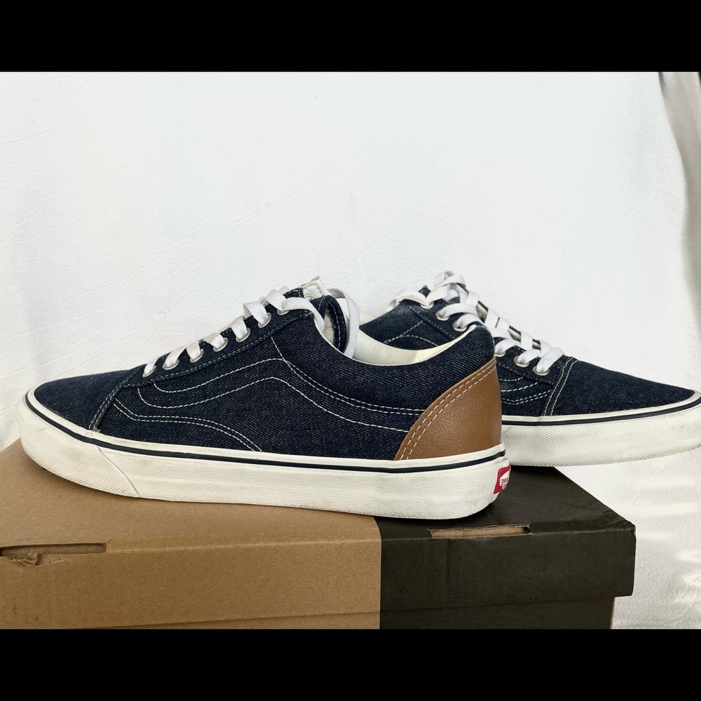 Vans Denim Old School Skate Shoe 10.5